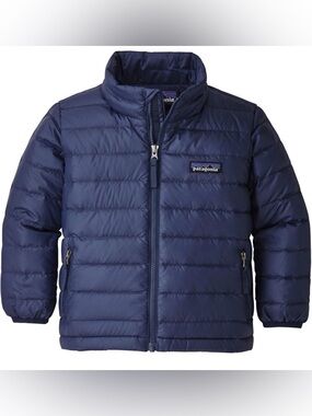 Patagonia Down Sweater Jacket 12-18M Blue Puffer Full Zip Kids Winter Outdoor